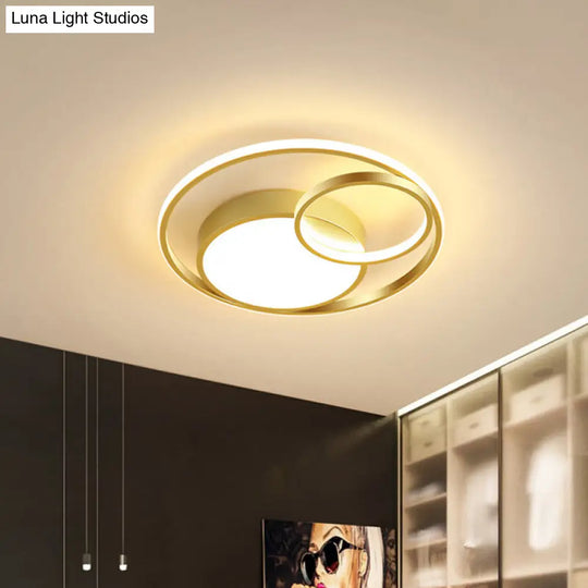 Simple Acrylic Led Ceiling Light Fixture - Circular Flush Mount Lamp For Dorm Room’