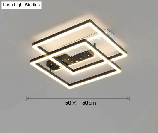 Simple Atmosphere Luxury All Over The Sky Star Led Ceiling Lamp In Living Room Square / Stepless