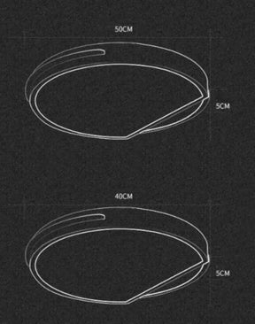 Simple Creative Bedroom Led Round Ceiling Lamp 40Cm / White Light