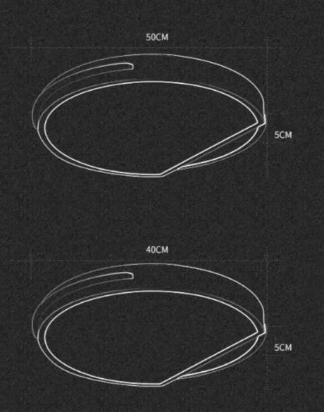 Simple Creative Bedroom Led Round Ceiling Lamp 40Cm / White Light