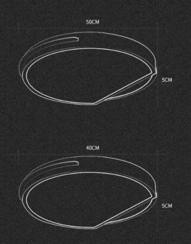 Simple Creative Bedroom Led Round Ceiling Lamp 40Cm / White Light