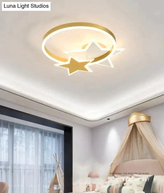 Simple Creative Copper Led Ceiling Lamp