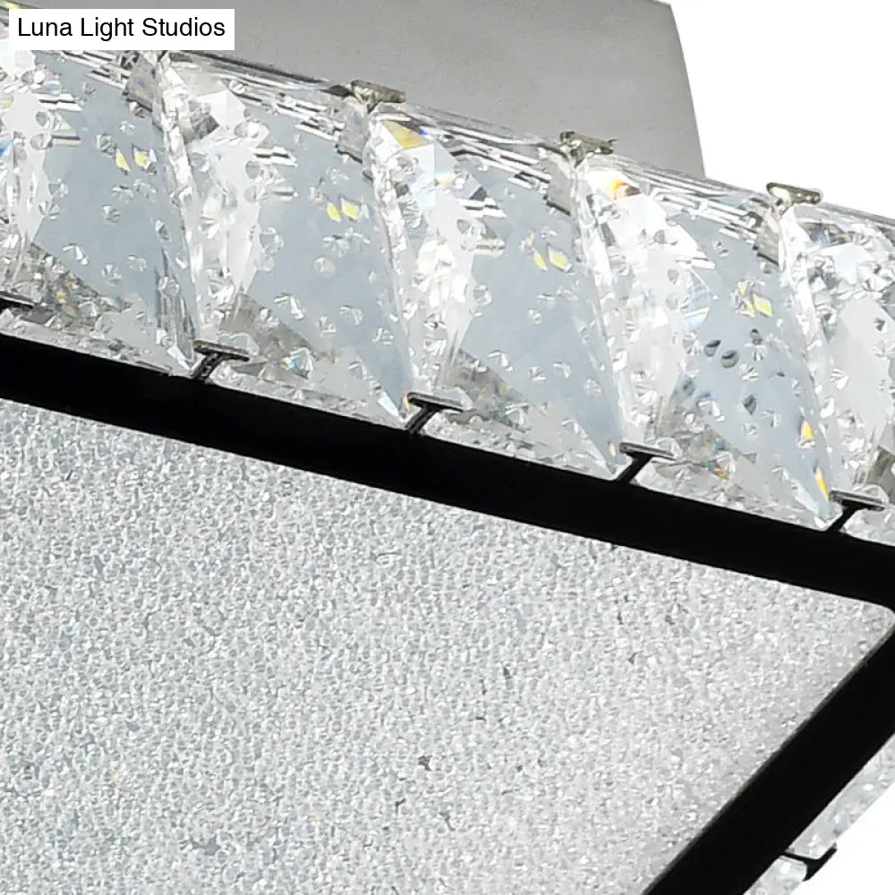 Simple Crystal Led Flush Ceiling Light For Bedroom