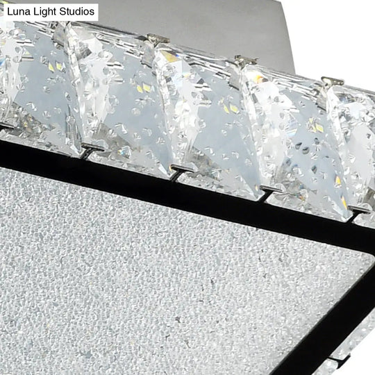 Simple Crystal Led Flush Ceiling Light For Bedroom