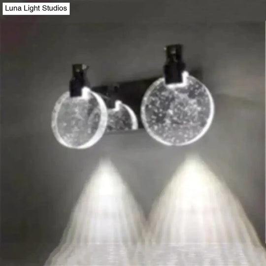 Simple Crystal Led Wall Lamp For Bathroom Bedroom Light