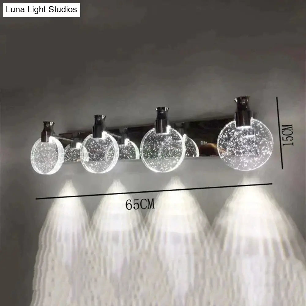 Simple Crystal Led Wall Lamp For Bathroom Bedroom Light