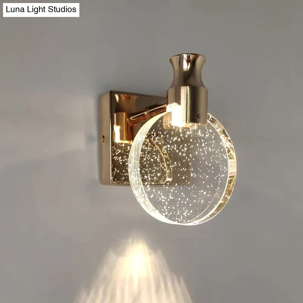 Simple Crystal Led Wall Lamp For Bathroom Bedroom Light