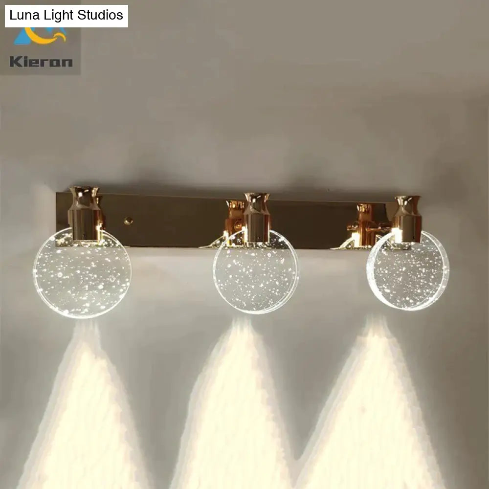 Simple Crystal Led Wall Lamp For Bathroom Bedroom Light