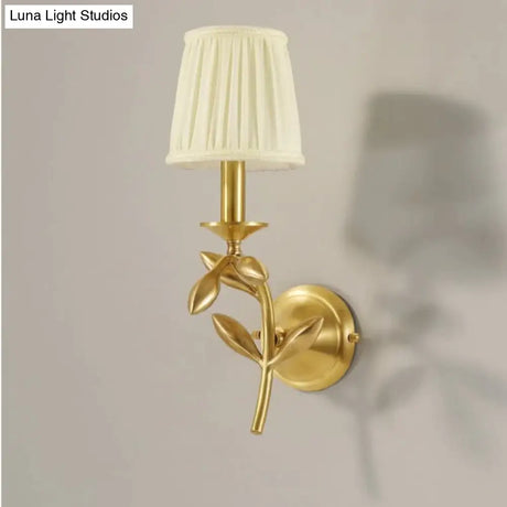 Simple European Style Flower Copper Wall Lamp Lamps