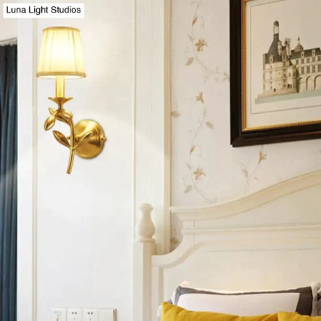 Simple European Style Flower Copper Wall Lamp Lamps