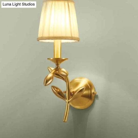 Simple European Style Flower Copper Wall Lamp Lamps