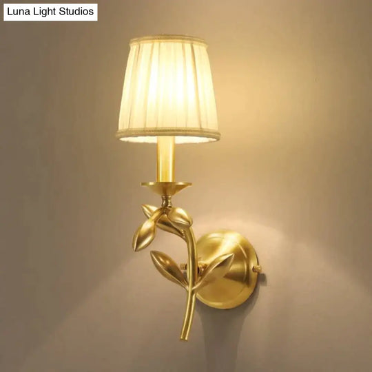 Simple European Style Flower Copper Wall Lamp Lamps