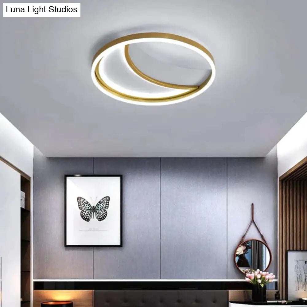 Simple Fashion Moon Room Ceiling Lamp 50Cm / White Light