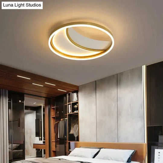 Simple Fashion Moon Room Ceiling Lamp 40Cm / White Light