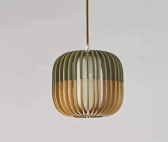 Simple linear lines  Solid Wood Nordic Pendant