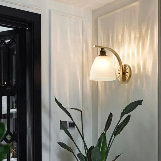 Simple Living Room Lamp Corridor Copper Wall Lamp