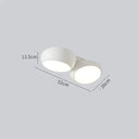 Simple Modern Atmosphere Living Room Bedroom Ceiling Lamp White / 2 heads / Tri-color light Ceiling