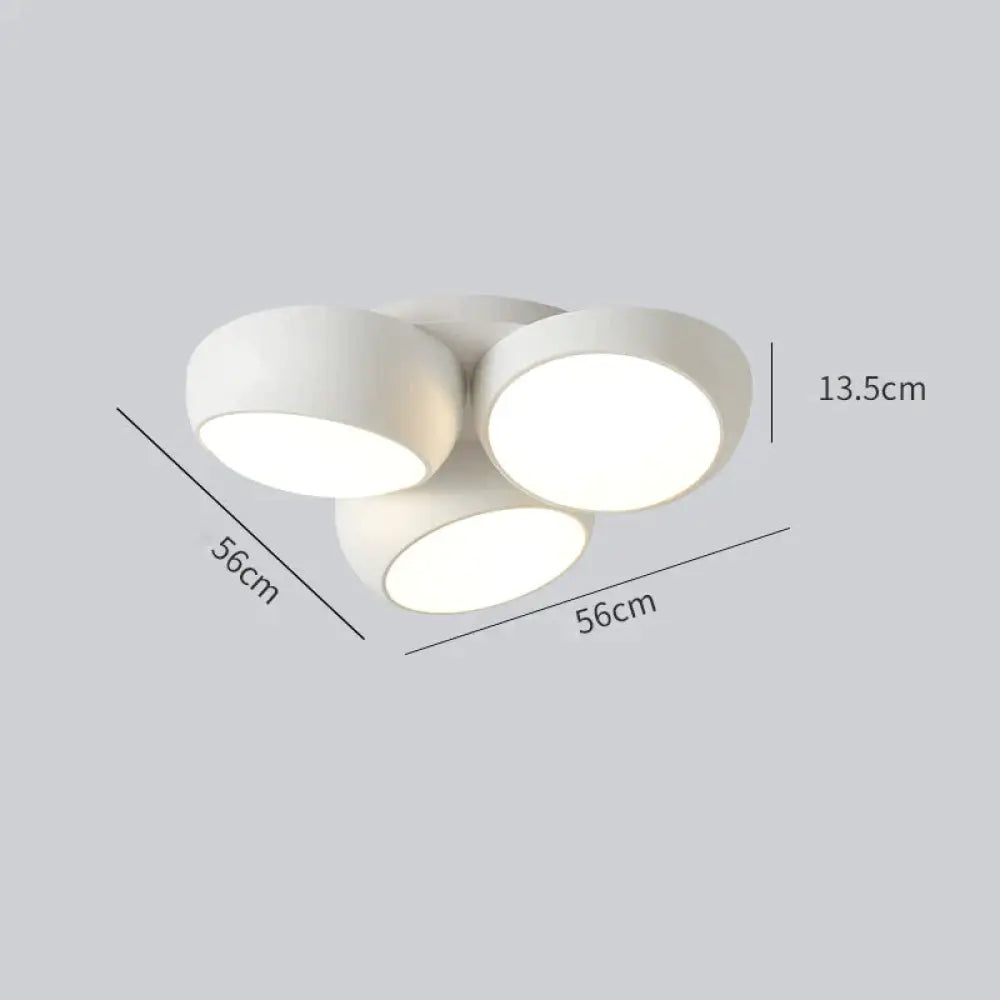 Simple Modern Atmosphere Living Room Bedroom Ceiling Lamp White / 3 heads / Tri-color light Ceiling