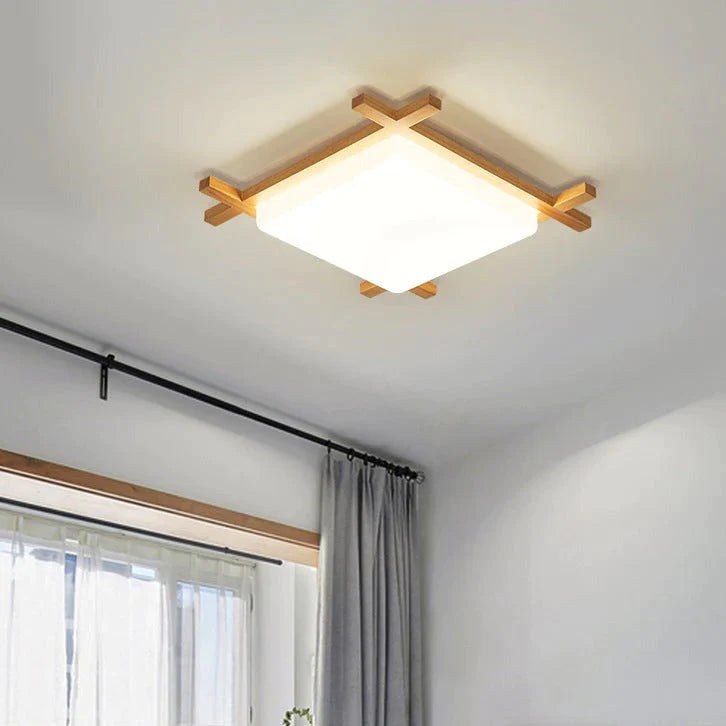 Simple Modern Corridor Corridor Square Log LED Living Room Lamps