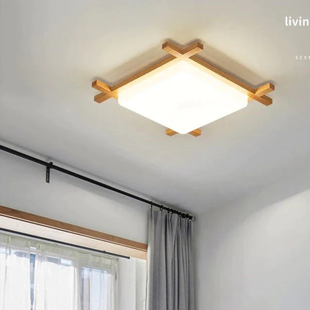 Simple Modern Corridor Corridor Square Log LED Living Room Lamps