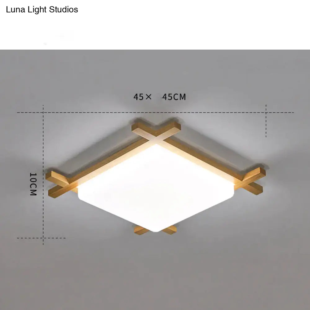 Simple Modern Corridor Square Log Led Living Room Lamps As Show / Medium White Light Ceiling