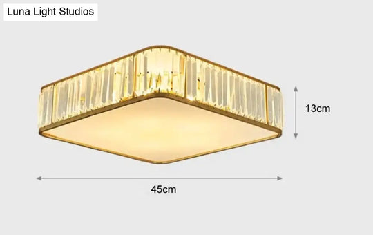 Simple Modern Crystal Lamp Atmosphere Dining Room Bedroom Ceiling 45*45Cm