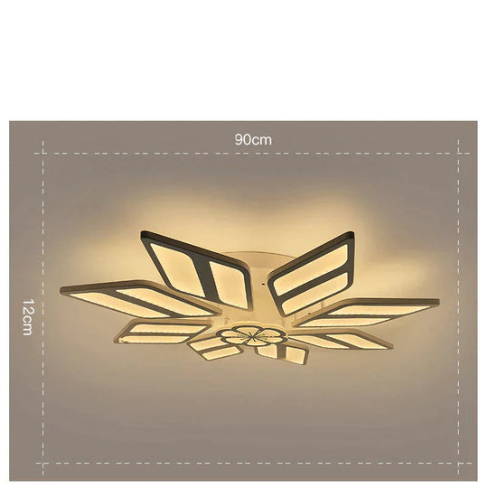 Simple Modern Hall Exhibition Lamp Creative Bedroom Household Led Ceiling Black / 9 Heads White