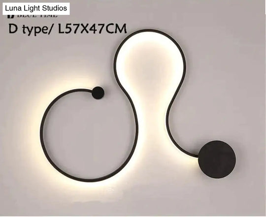 Simple Modern Led Ceiling Light Black&White Body Lustres Led Lamp Living Room Bedroom Beside Room