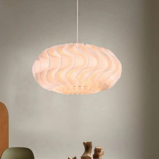 Simple Style Acrylic Meringue Pendant Light - 1 White Ceiling 14’/16’/19.5’ Wide / 16’