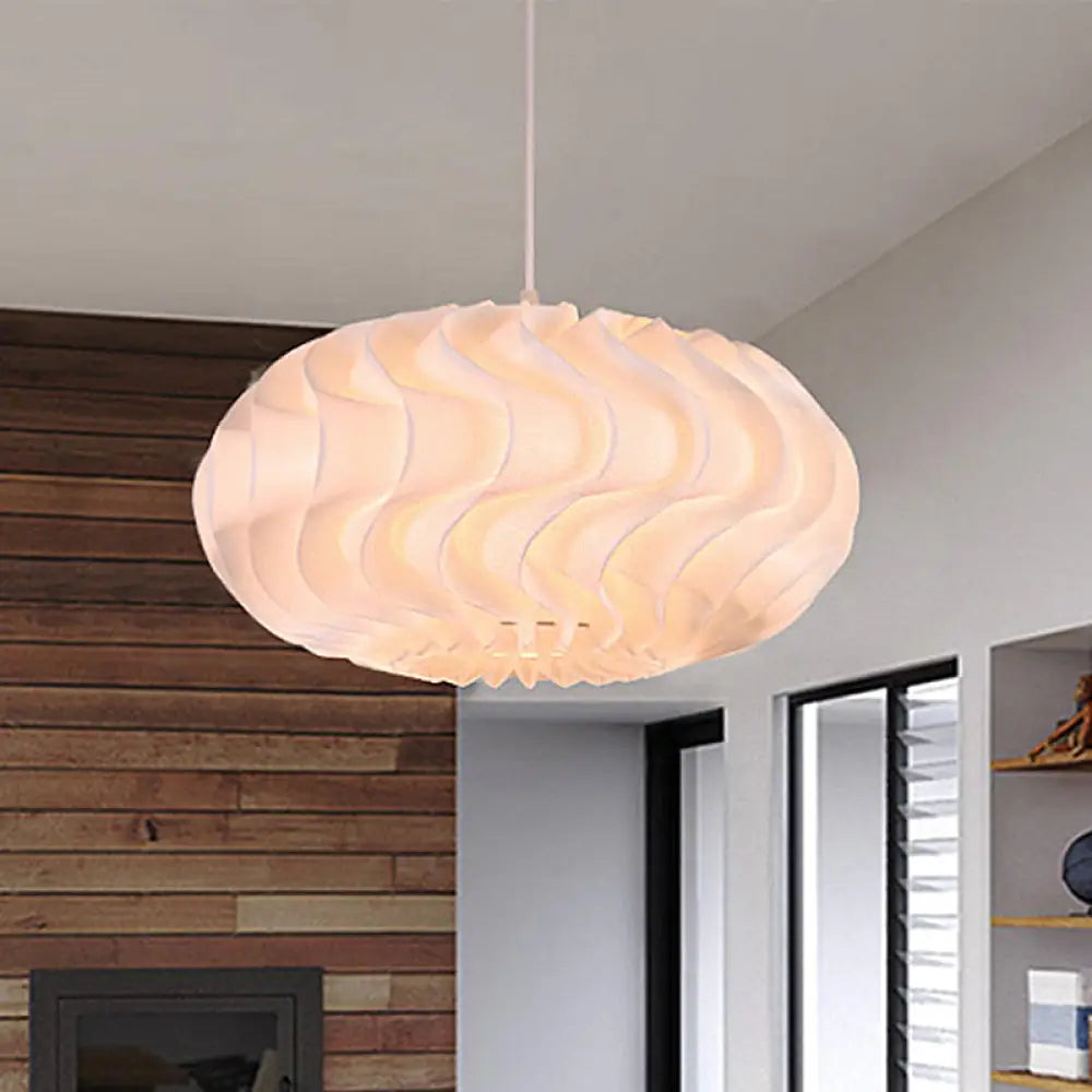 Simple Style Acrylic Meringue Pendant Light - 1 White Ceiling 14’/16’/19.5’ Wide / 14’