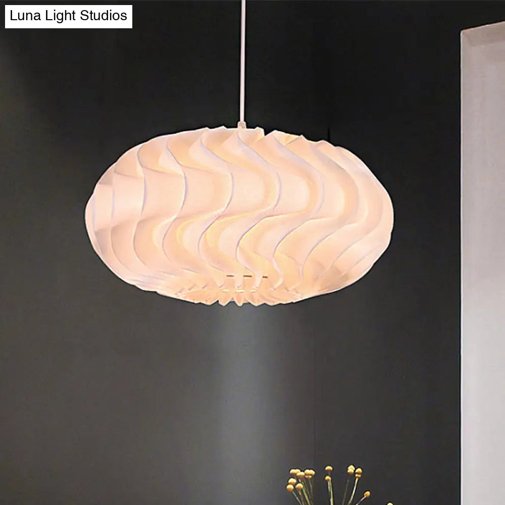 Simple Style Acrylic Meringue Pendant Light - 1 White Ceiling 14’/16’/19.5’ Wide