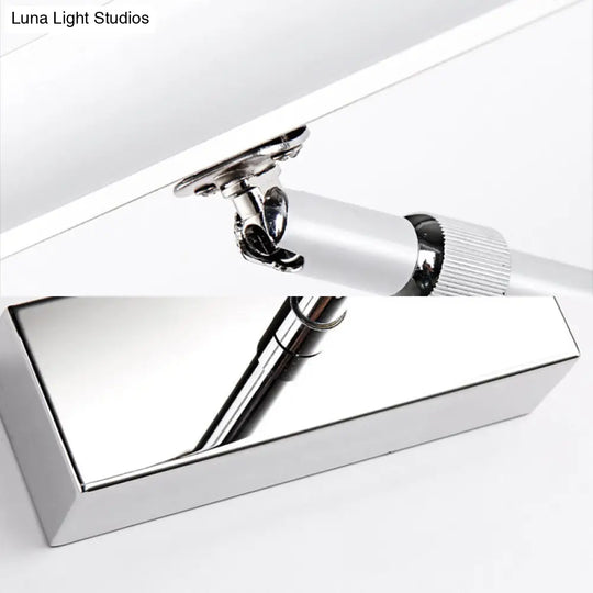 Simple Style Aluminum Led Sconce Wall Light In Chrome Customized Width (19/23) - Warm/White