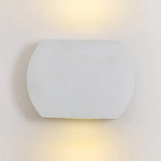 Simple Style Aluminum Oval Wall Mounted Led Light For Corridor - 1.5/2 Wide White Fixture / 2 Warm