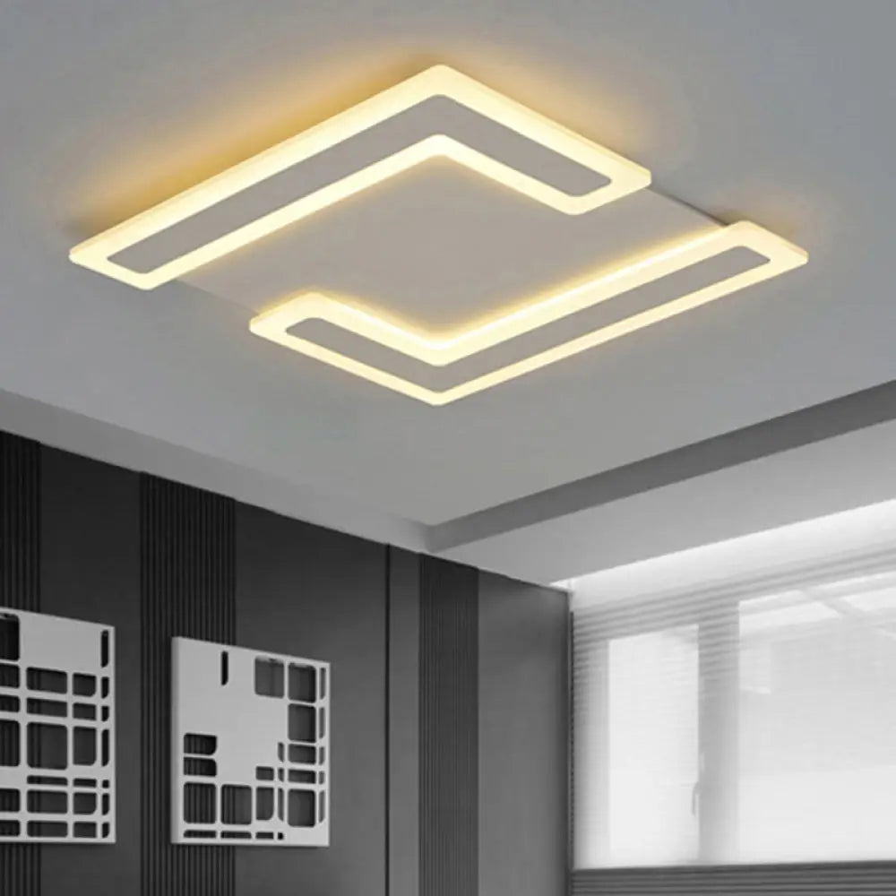 Simple Style Double 7 - Shape Led Ceiling Light - Warm/White White / Warm