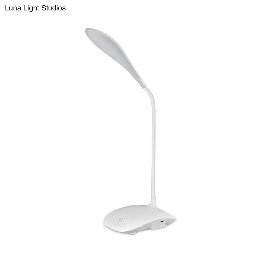 Simple Style Led Desk Lamp - Touch Sensitive 3 Gear Plastic Ideal For Study Or Bedside