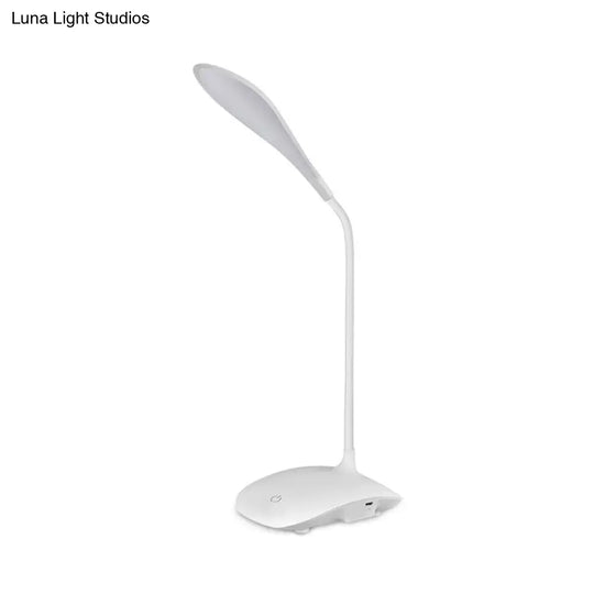 Simple Style Led Desk Lamp - Touch Sensitive 3 Gear Plastic Ideal For Study Or Bedside