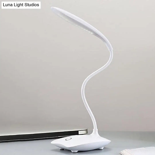 Simple Style Led Desk Lamp - Touch Sensitive 3 Gear Plastic Ideal For Study Or Bedside