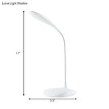 Simple Style Led Desk Lamp With Touch-Sensitive Silicone Hose - Ideal For Study And Reading