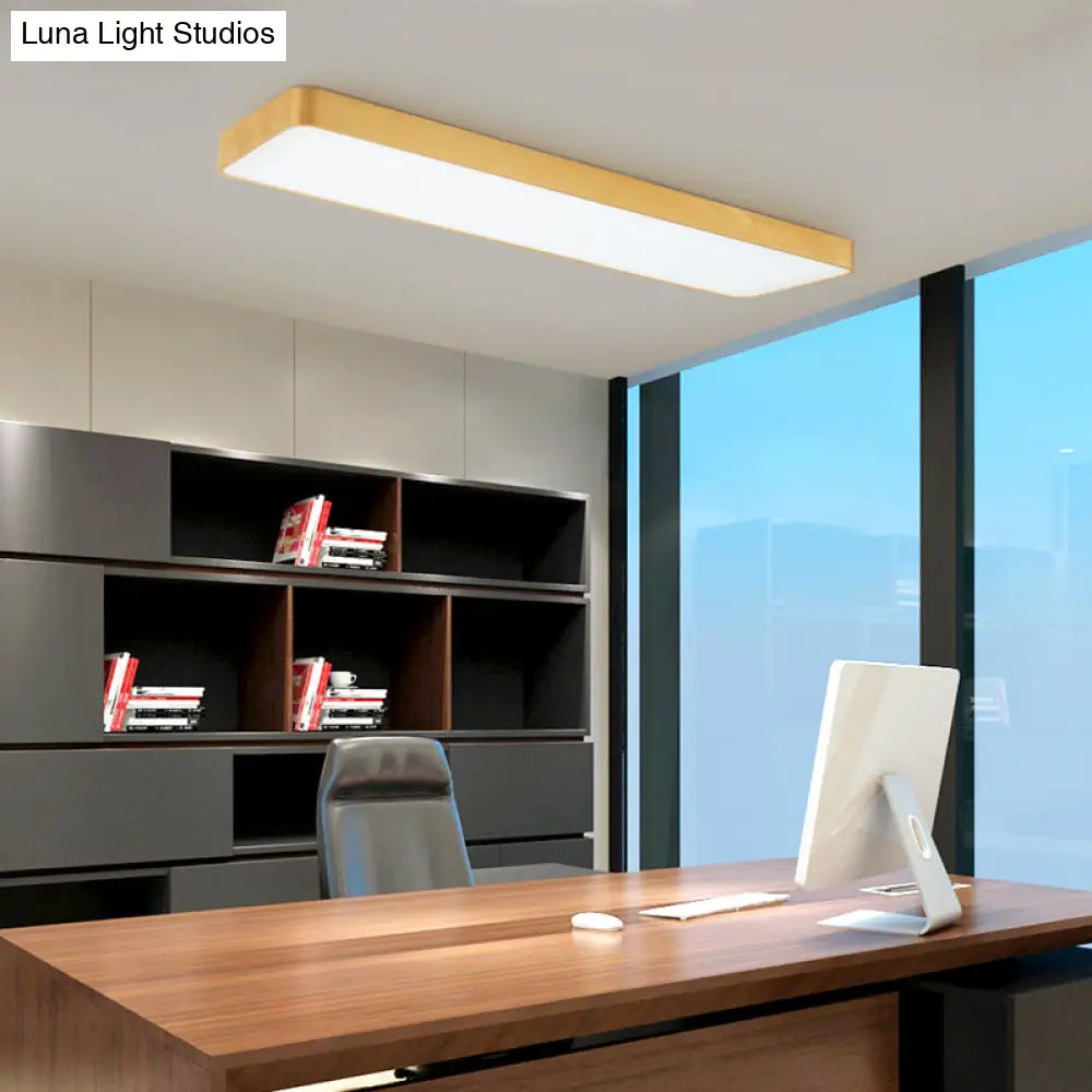 Simple Style Metal Led Ceiling Lamp With Gold Finish - Ideal For Offices