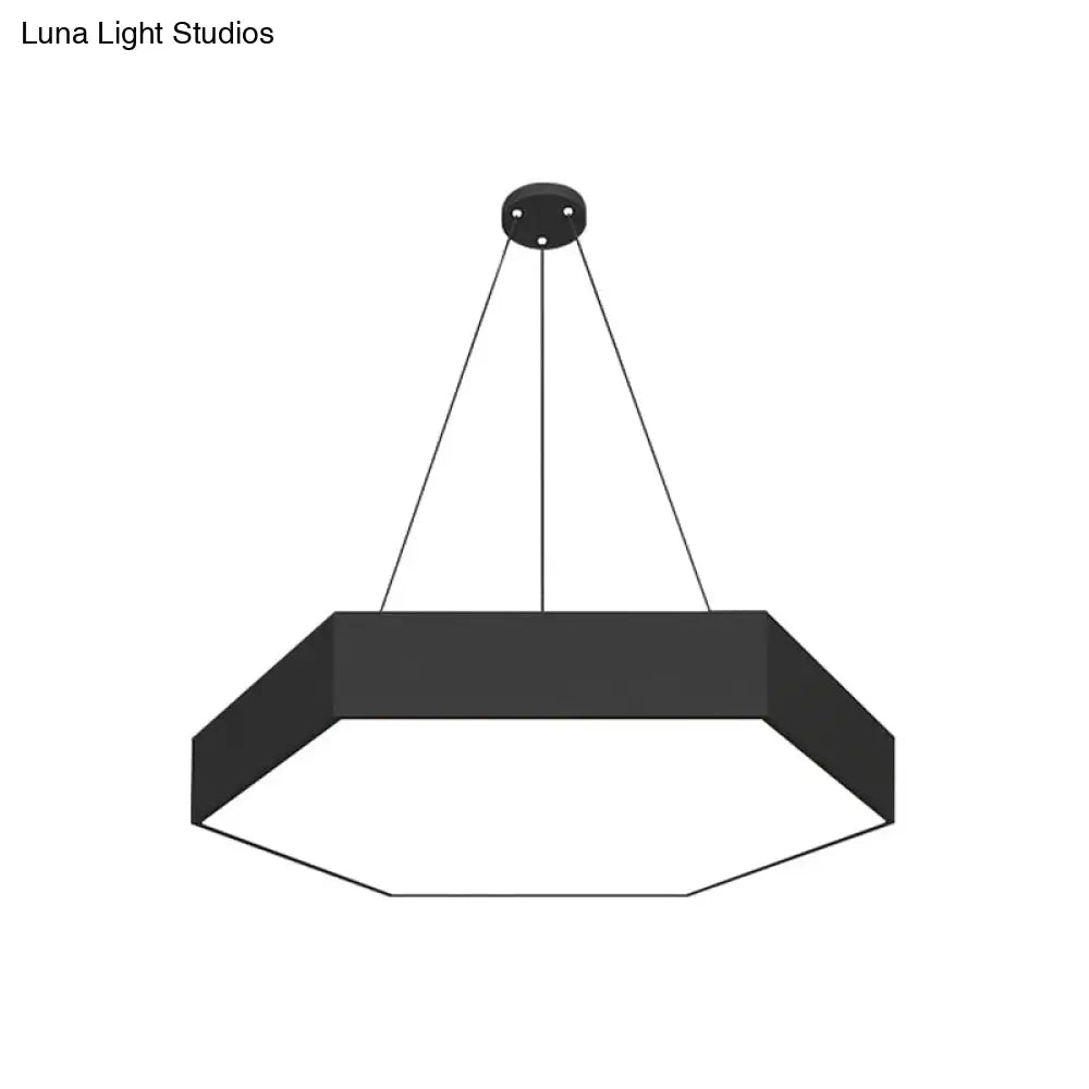 Modern Round Acrylic Led Pendant Light - 18 31.5 39 W Black Ceiling Lamp For Restaurants / B