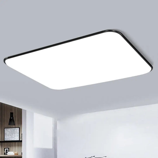 Simple Stylish Rectangular Led Ceiling Light In White – 25.5’/32’ Diameter - Ideal For