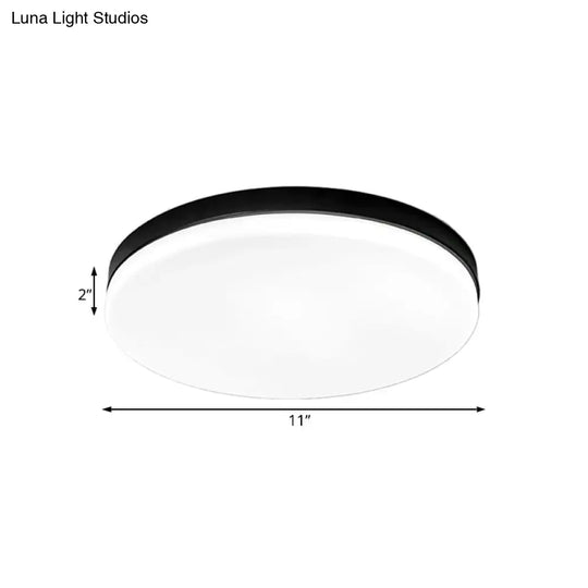 Simplicity Acrylic Flushmount Ceiling Light - Circle Design 11/15/19 Diameter Warm/White Ideal For