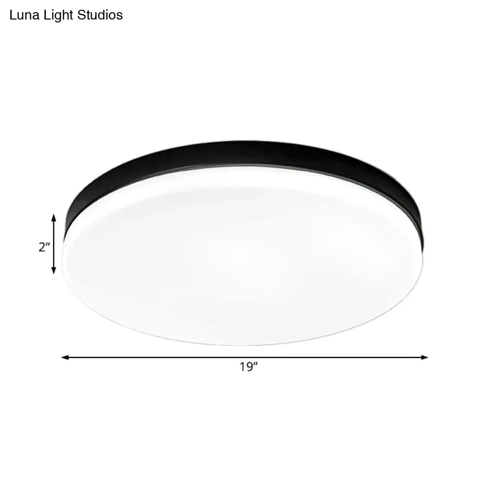 Simplicity Acrylic Flushmount Ceiling Light - Circle Design 11’/15’/19’ Diameter Warm/White