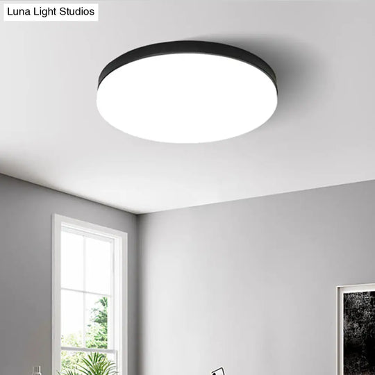 Simplicity Acrylic Flushmount Ceiling Light - Circle Design 11/15/19 Diameter Warm/White Ideal For