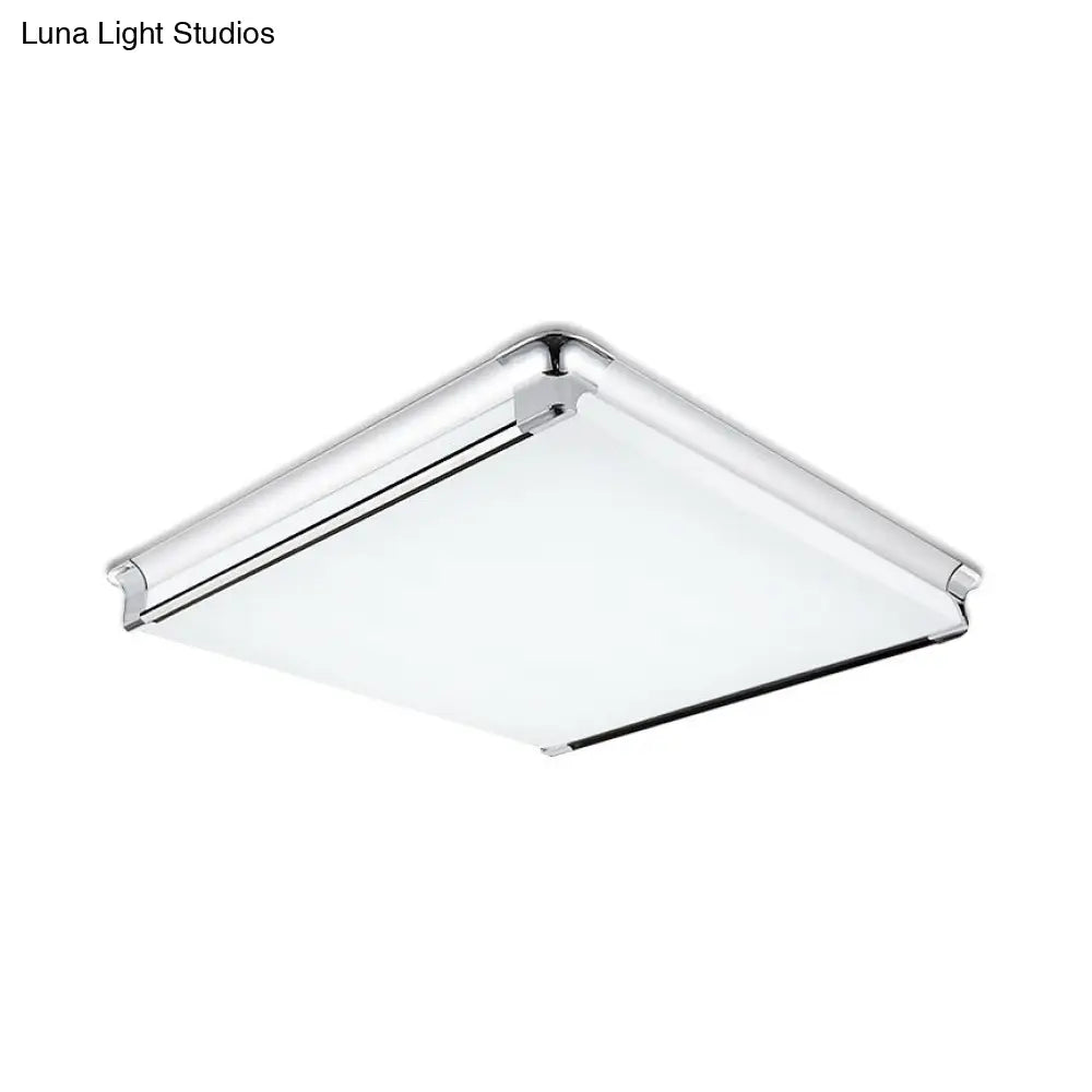 Simplicity Acrylic Led Flush Ceiling Light - Rectangular Design Wide 16.5’/24.5’/25.5’ Ideal