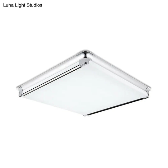 Simplicity Acrylic Led Flush Ceiling Light - Rectangular Design Wide 16.5/24.5/25.5 Ideal For Living