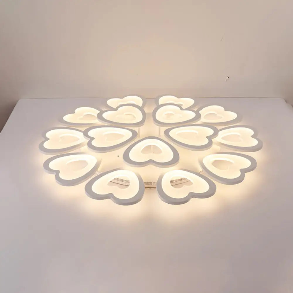 Simplicity Acrylic White Led Ceiling Flush Mount Light For Living Room 15 /