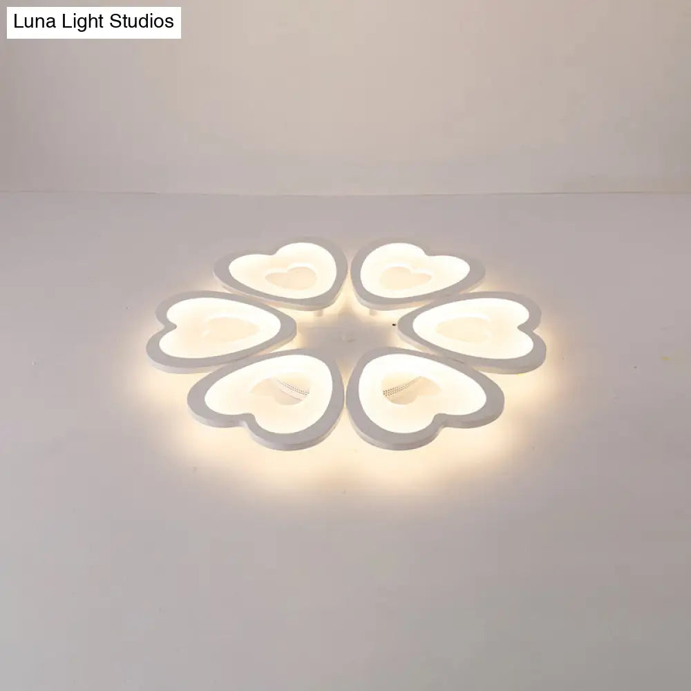 Simplicity Acrylic White Led Ceiling Flush Mount Light For Living Room 6 /