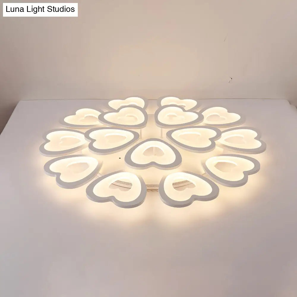 Simplicity Acrylic White Led Ceiling Flush Mount Light For Living Room 15 /