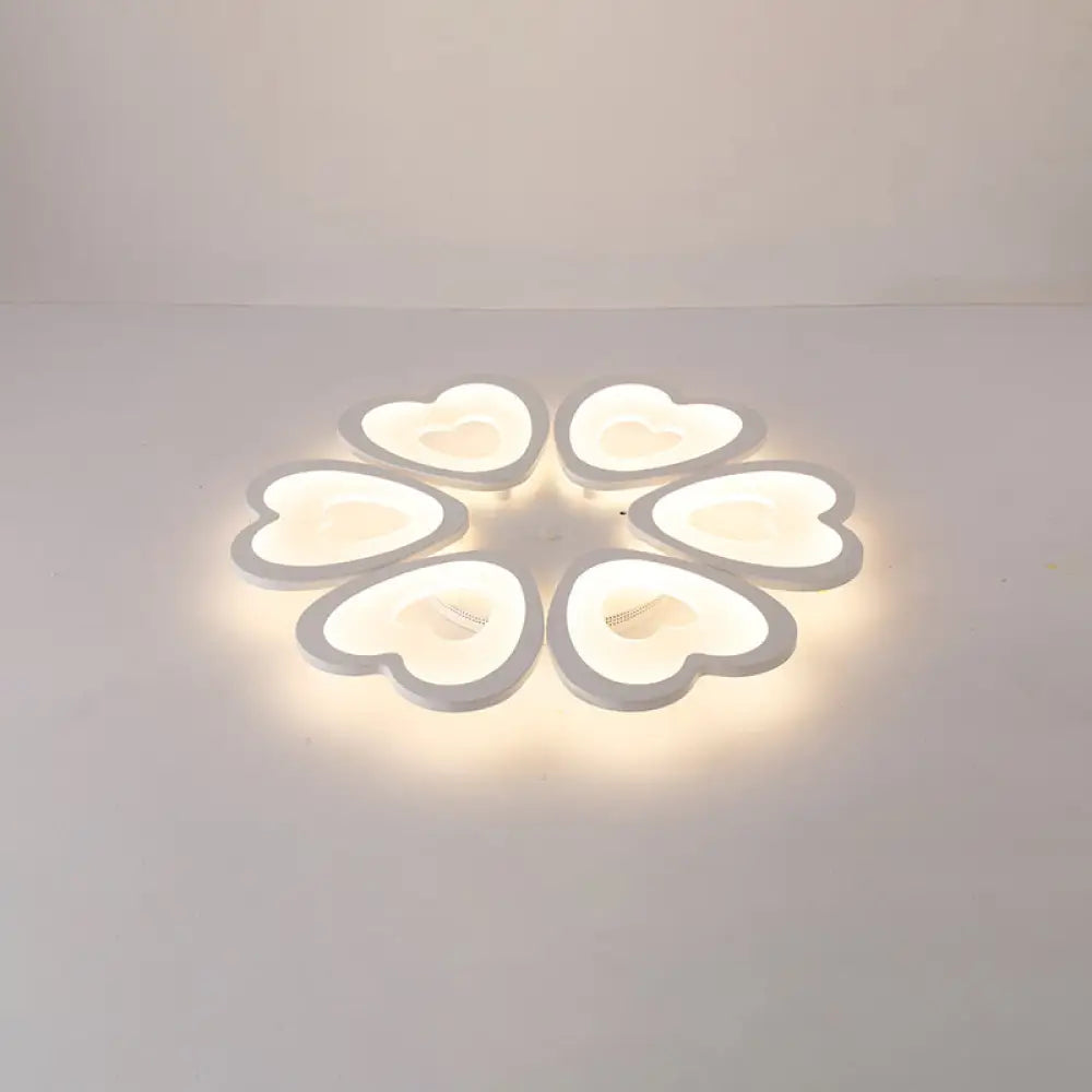 Simplicity Acrylic White Led Ceiling Flush Mount Light For Living Room 6 /